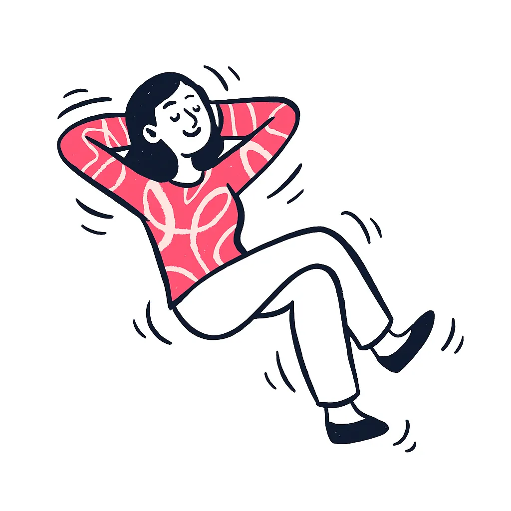 An illustration showing a woman interacting with a calendar on her mobile phone.