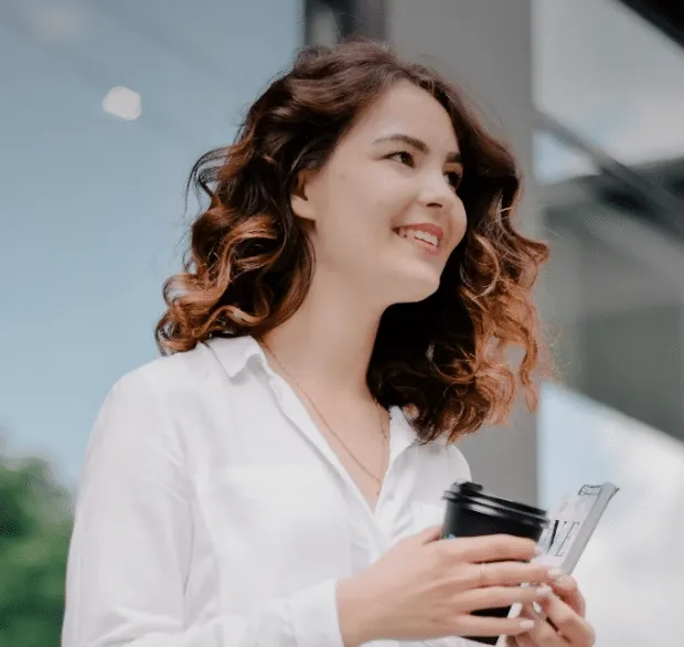 Photo of Emma Wilson, a Software Developer who uses the tracker.